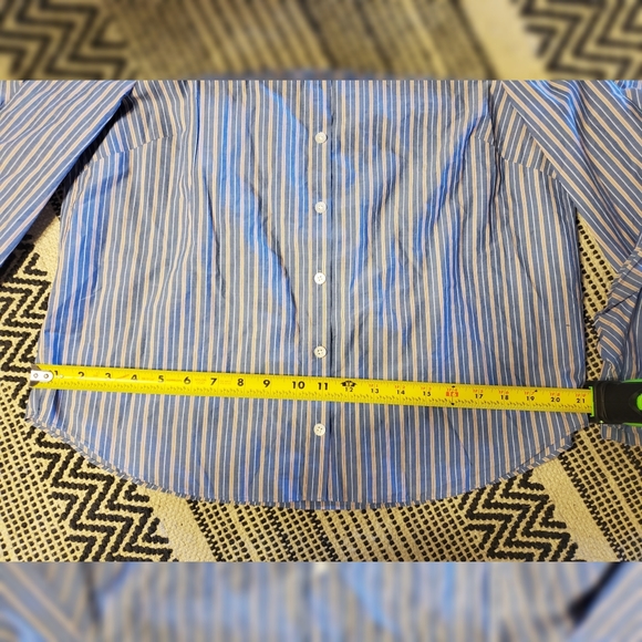 NWT Madewell Striped Frill-Sleeve Shirt - Picture 7 of 8